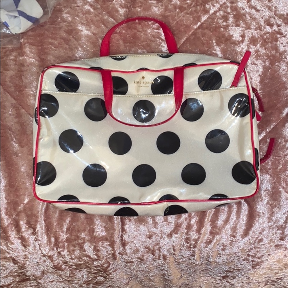 Kate spade Black Polkadot Manuela Cosmetic Case